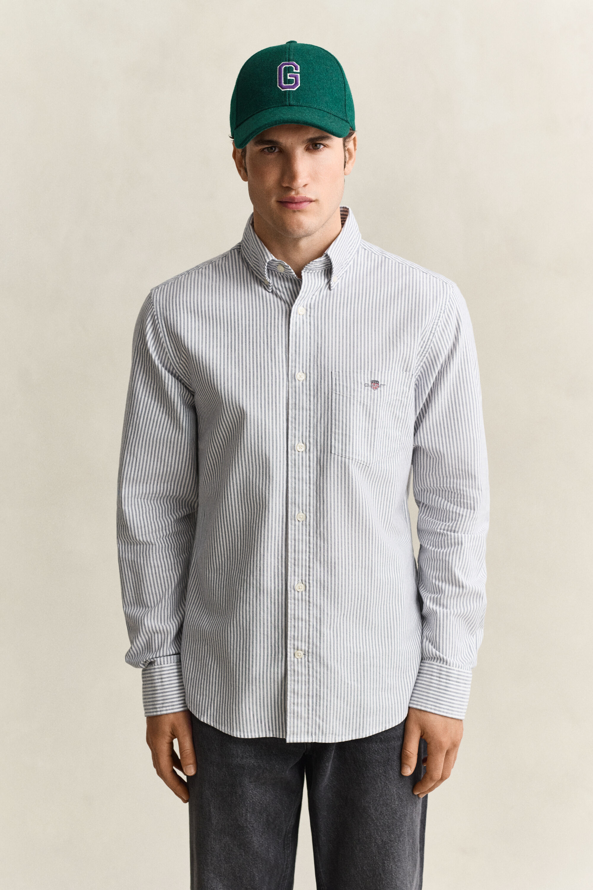 Camisa Oxford às riscas Classic regular fit