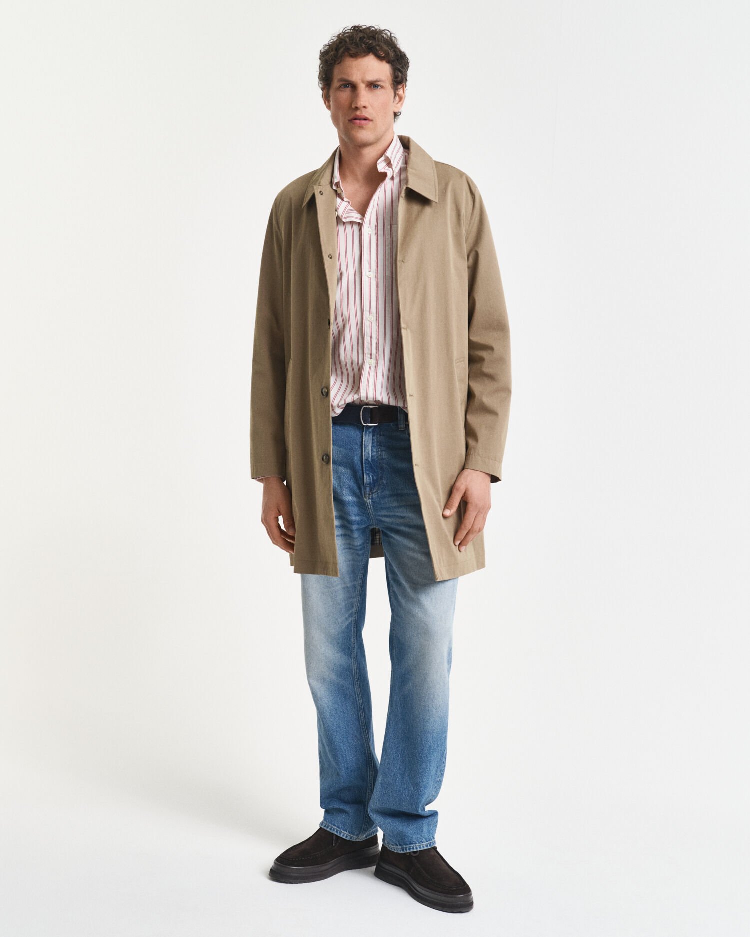 Camisa em popelina às riscas Archive regular fit