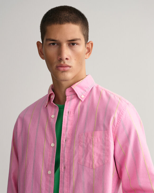 Camisa Oxford Archive &agrave;s riscas corte normal