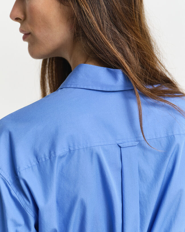 Vestido-camisa em popelina