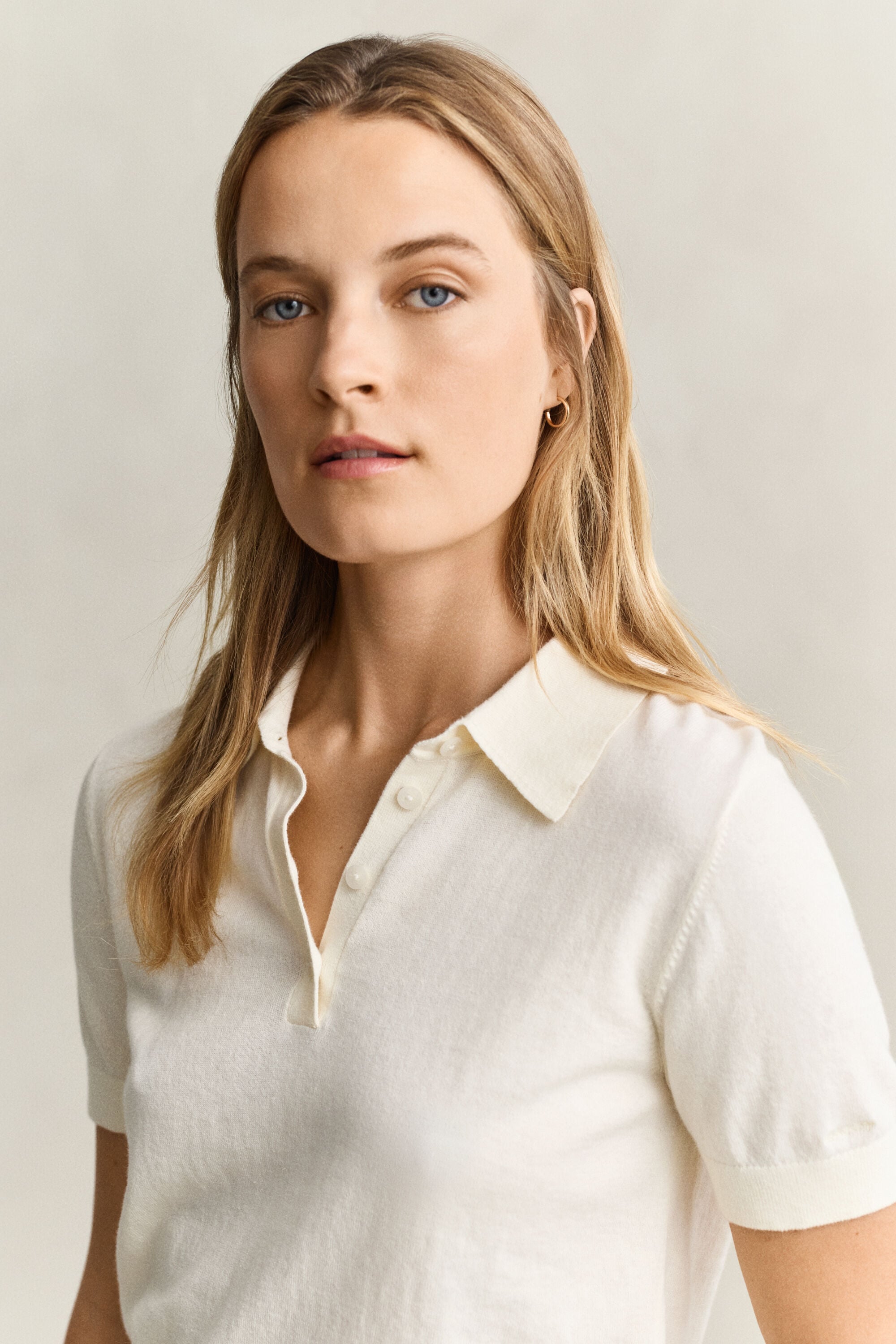 Camisola de malha estilo polo leve