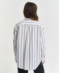 Camisa em popelina às riscas Classic oversized