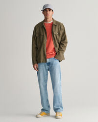 Sweatshirt com decote redondo Sunfaded