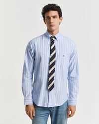 Camisa Oxford clássica às riscas regular fit