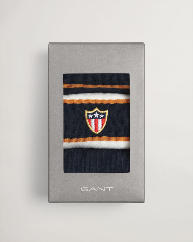 Caixa de presente com pack de três pares de meias Banner Shield