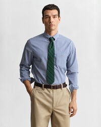 Camisa em popelina às riscas Classic regular fit