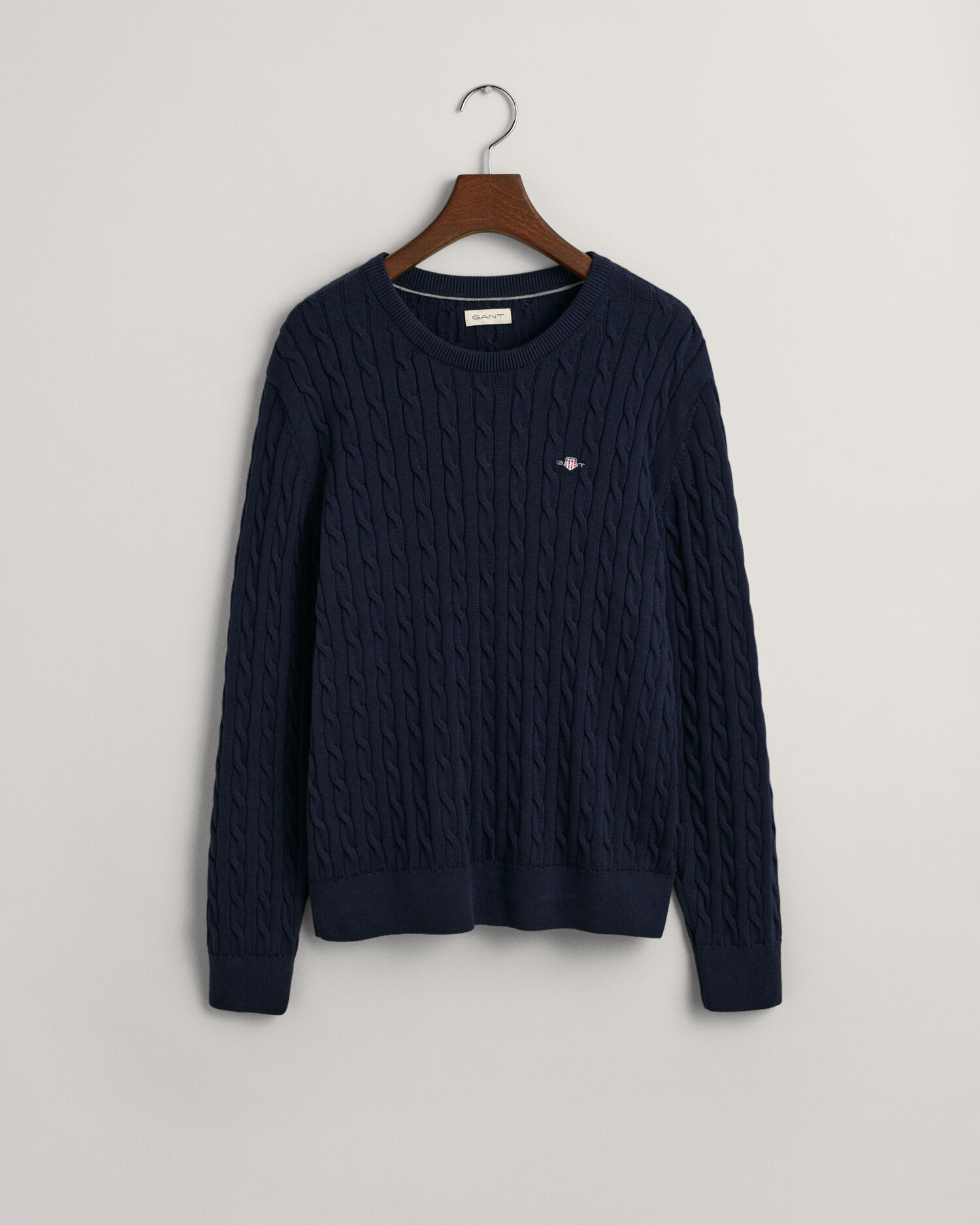 Camisola com decote redondo em malha entrançada de algodão Shield Teens