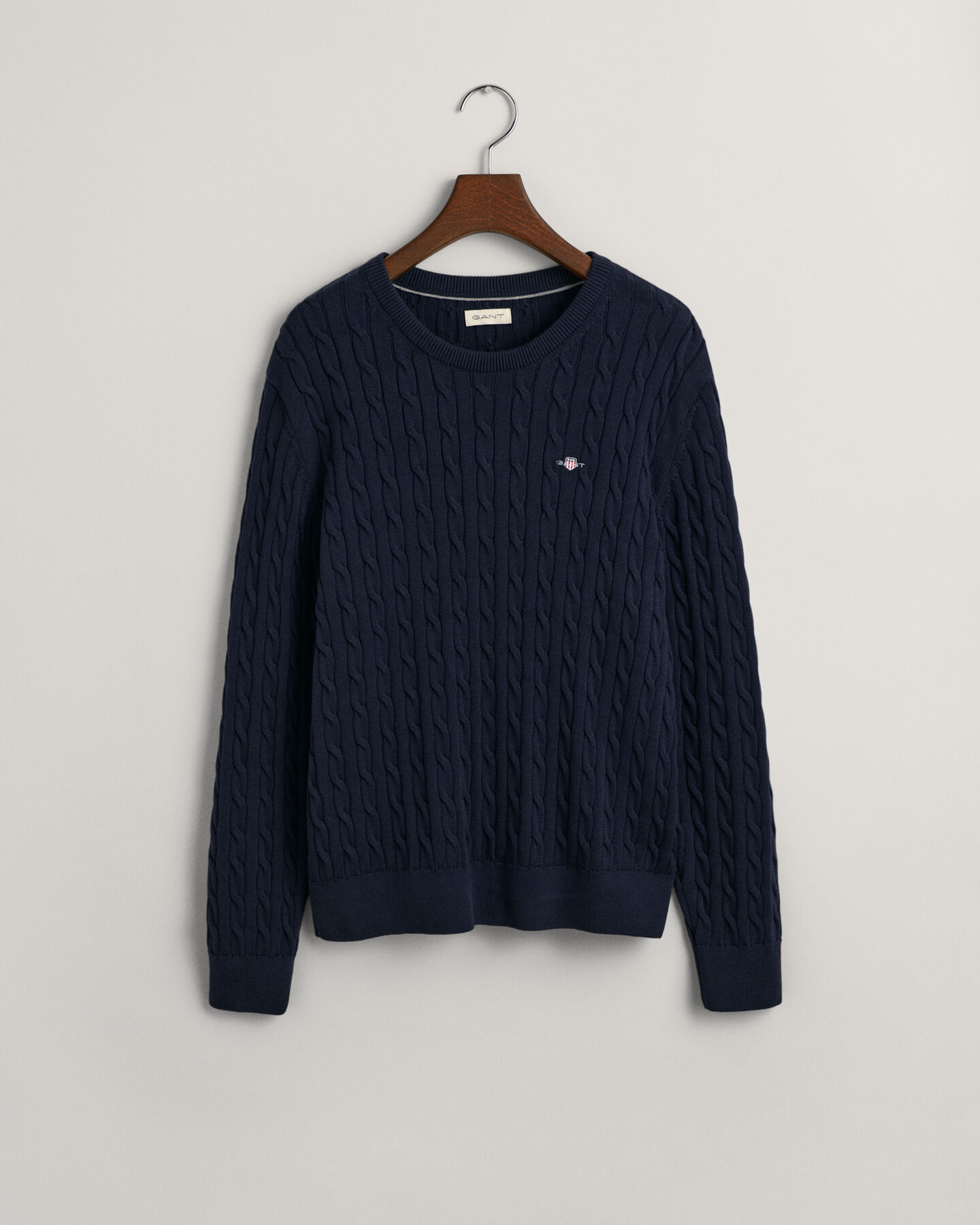 Camisola com decote redondo em malha entrançada de algodão Shield Teens