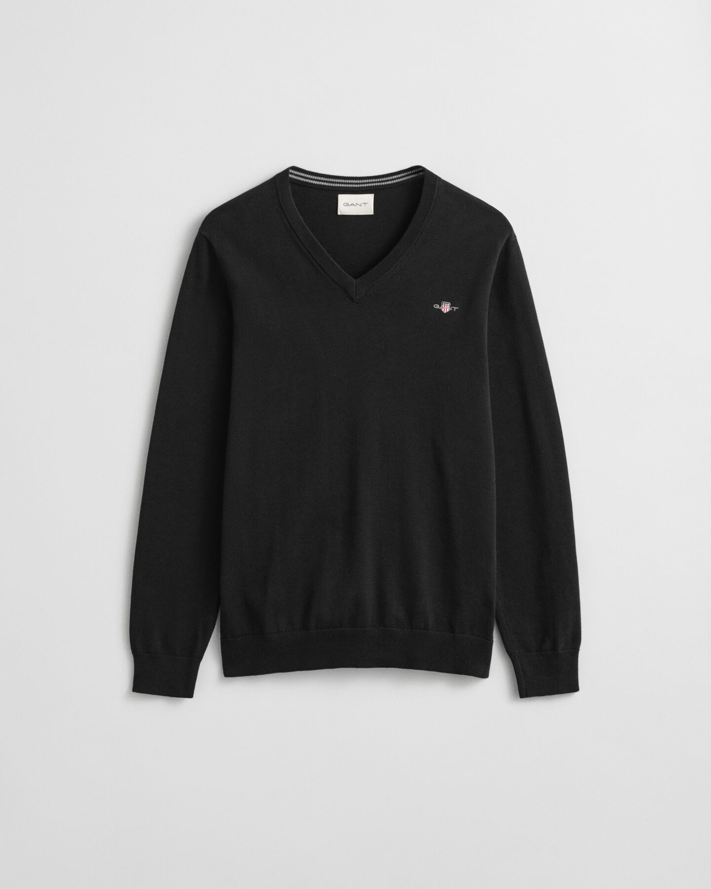 Pulover com decote em V em algodão clássico