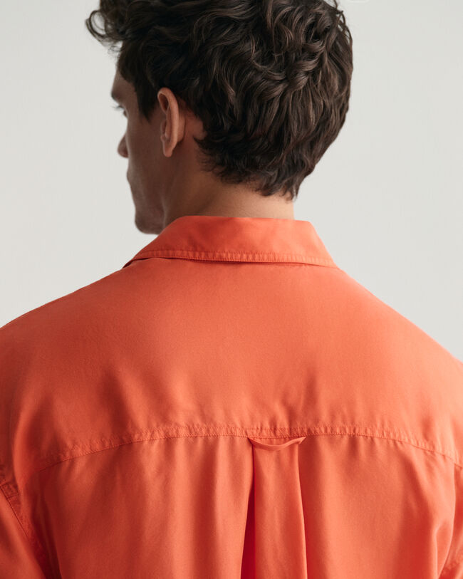 Camisa de manga curta Washed Silk relaxed fit