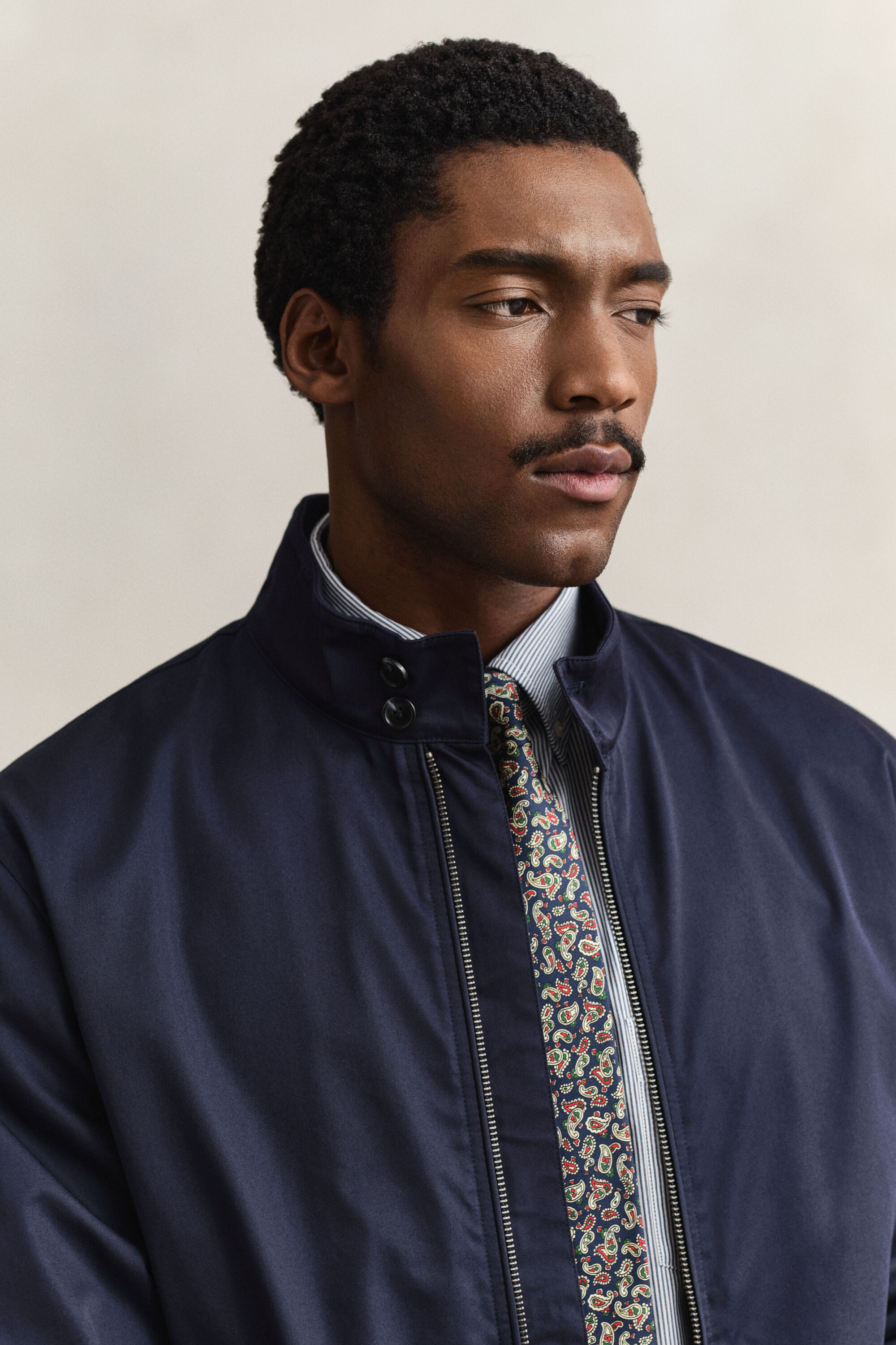 Casaco Harrington em mistura de algodão