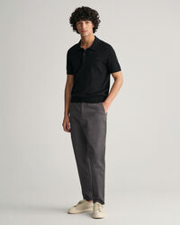 Camisola de malha estilo polo Pointelle Textured