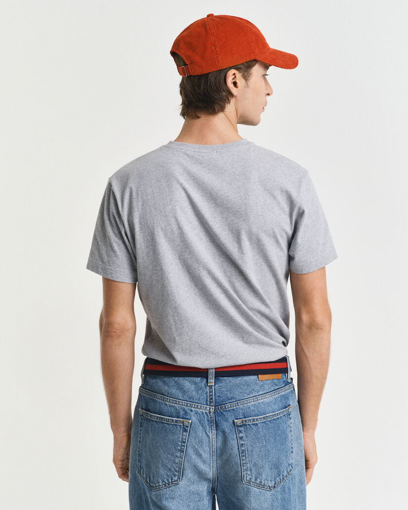 T-shirt com decote em V Shield slim fit