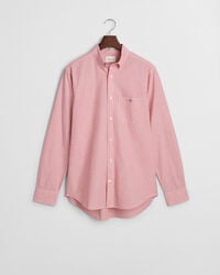 Camisa às bolinhas Dobby e às riscas regular fit