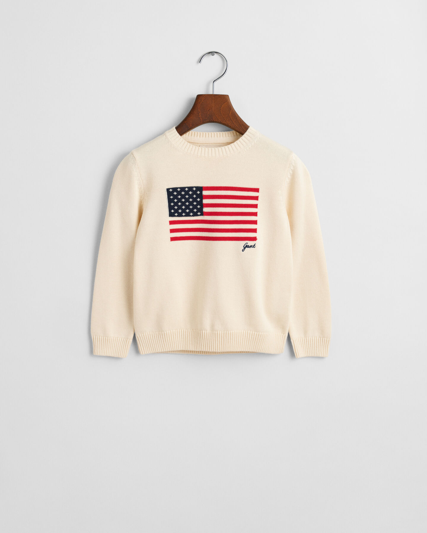 Camisola de malha com decote redondo Flag Kids