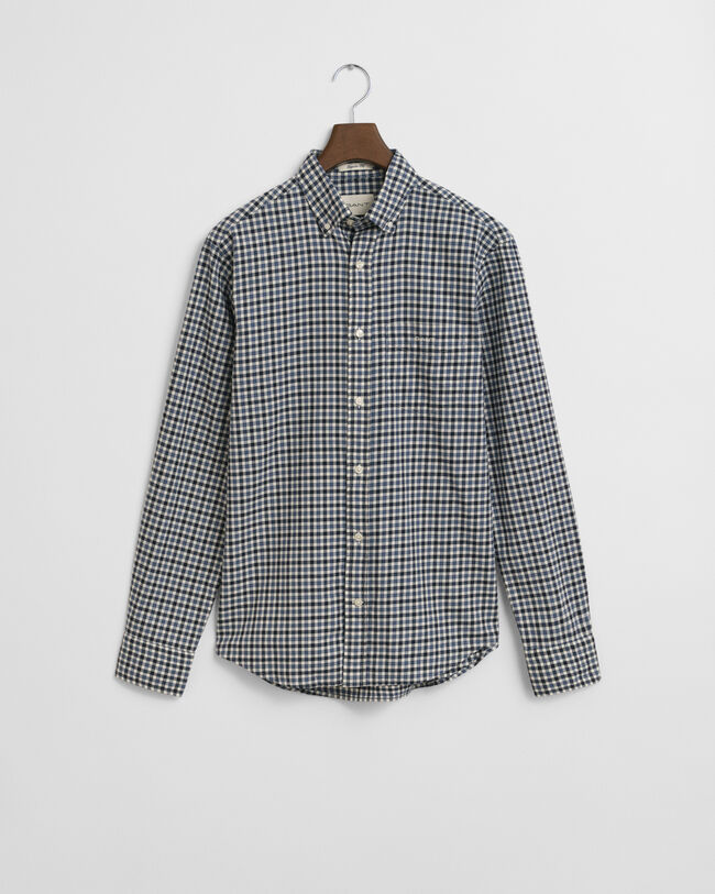Camisa em sarja gingham regular fit