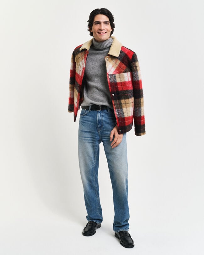 Camisola de gola alta em caxemira