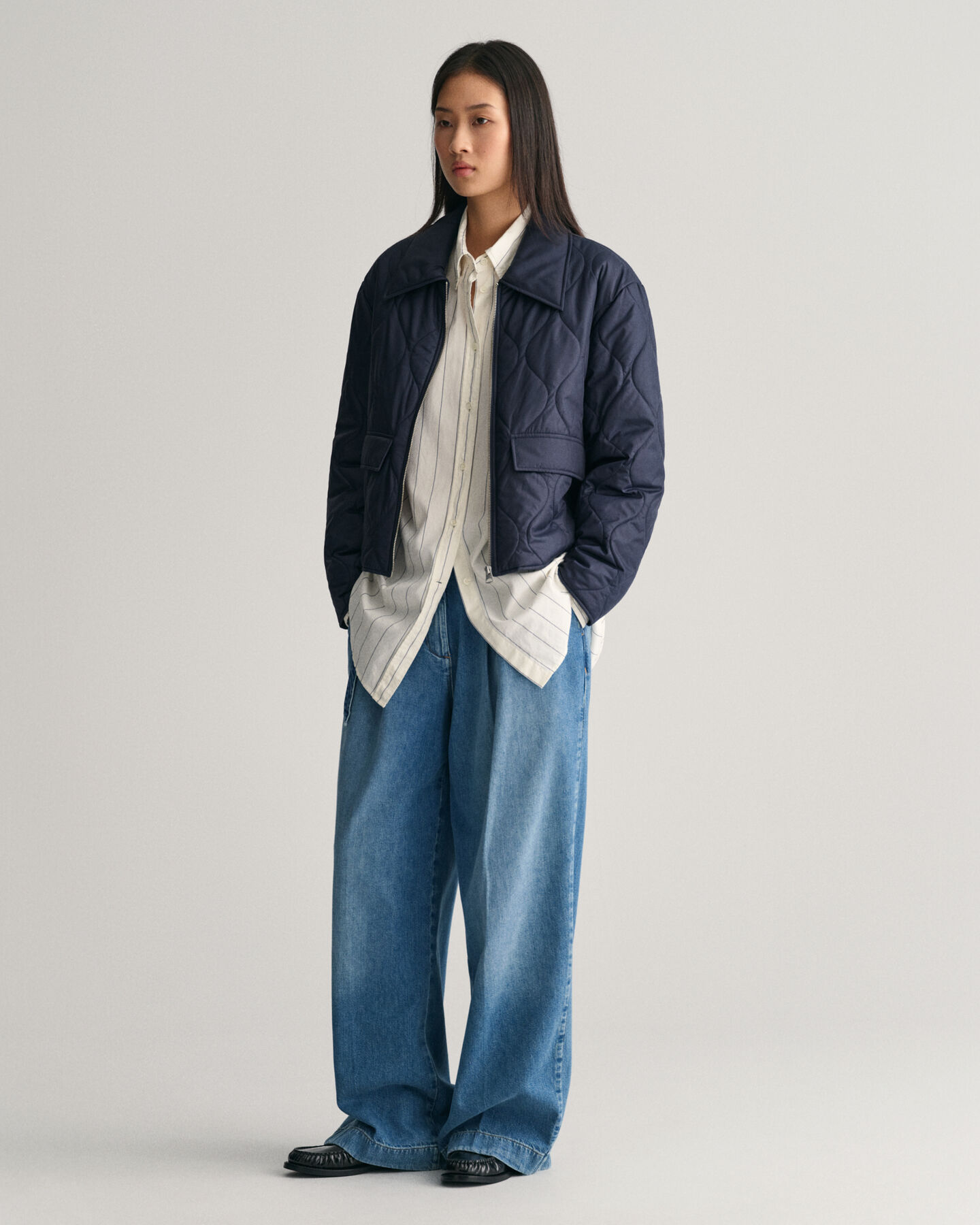 Blusão acolchoado com colarinho