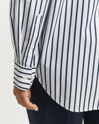 Camisa em popelina às riscas Classic relaxed fit