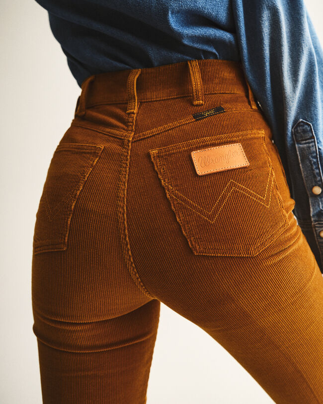 Calças de bombazina Bootcut Wrangler x GANT