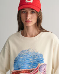Sweatshirt com decote redondo Scenery Print