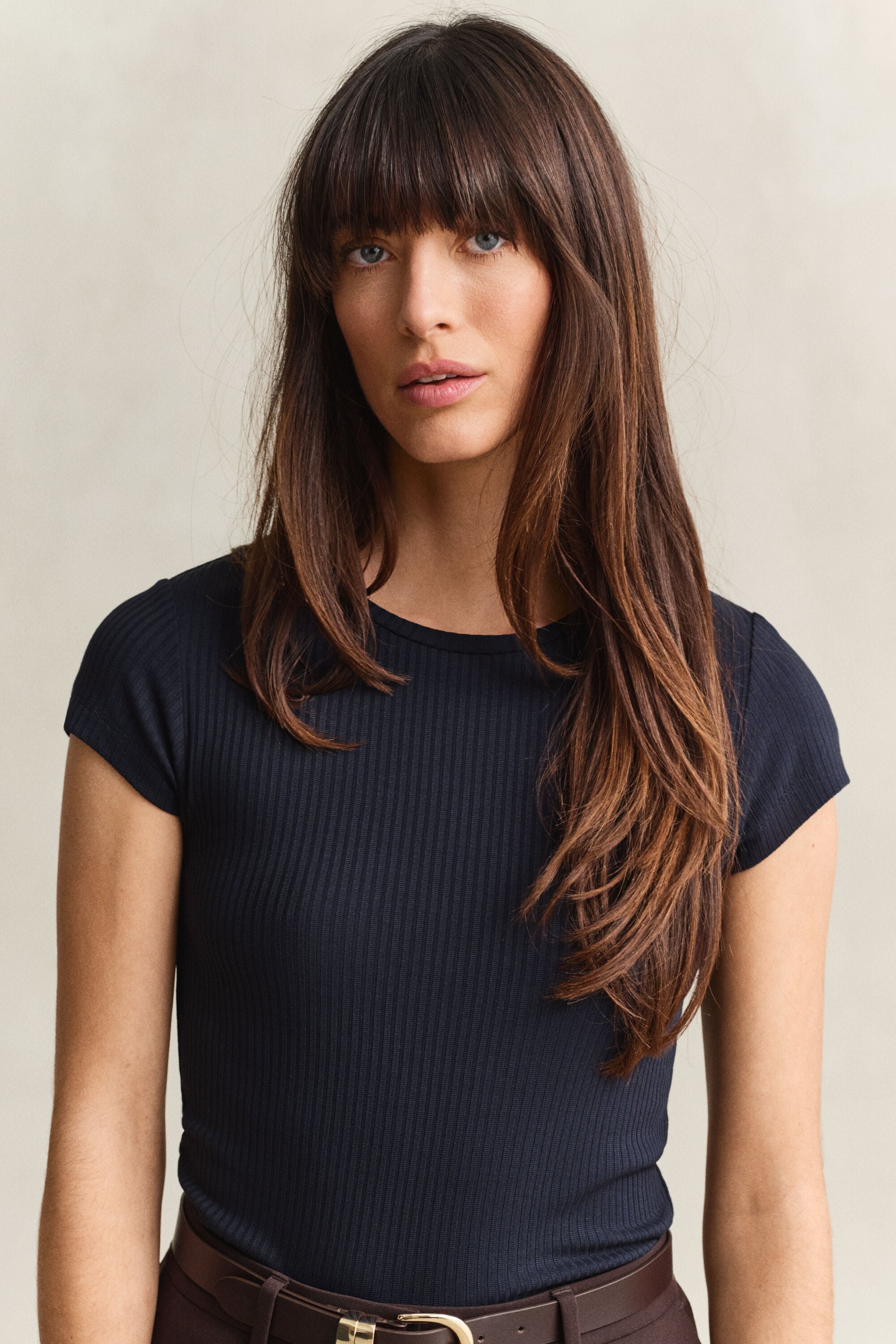 T-shirt canelada slim