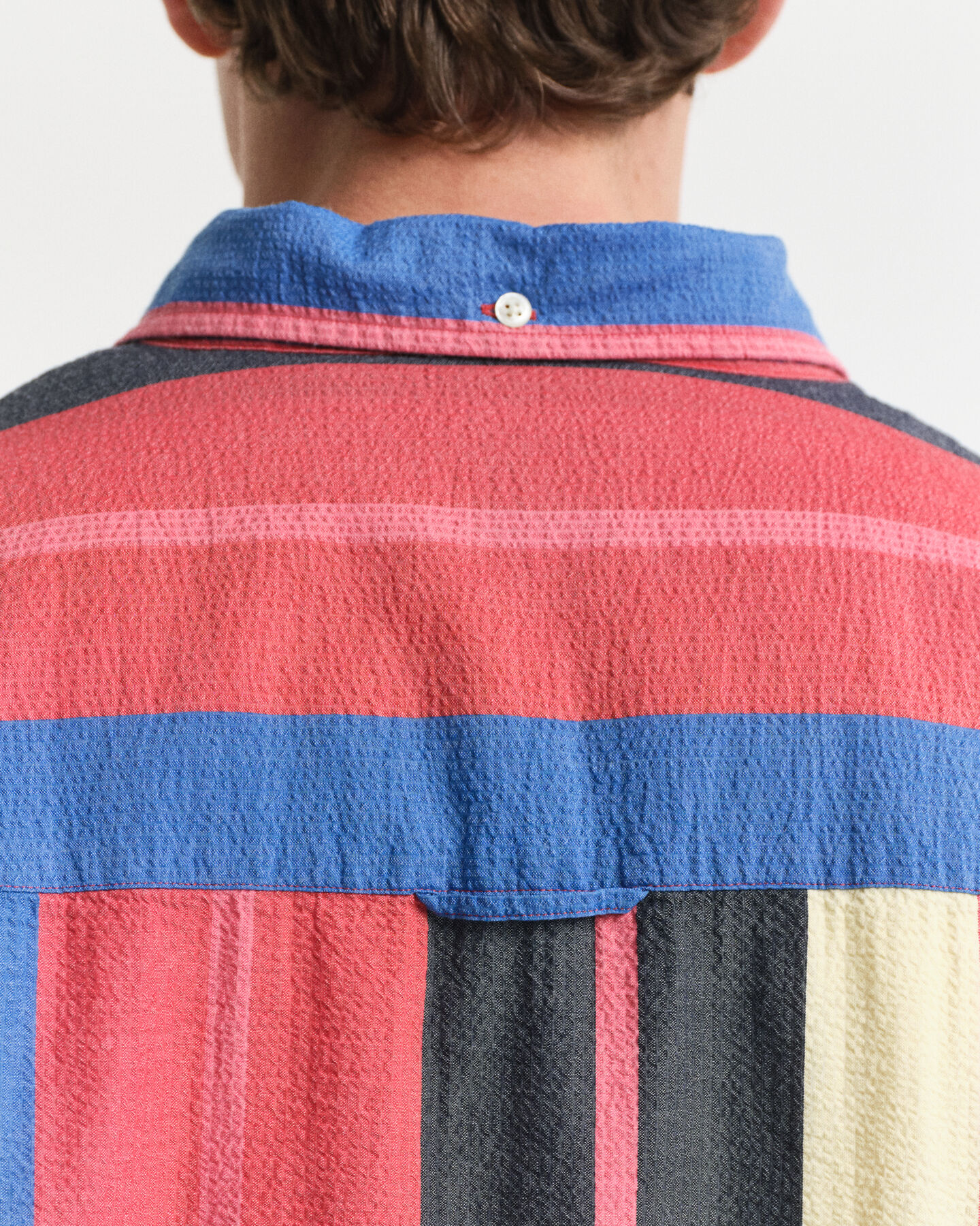 Camisa Seersucker &agrave;s riscas oversized fit