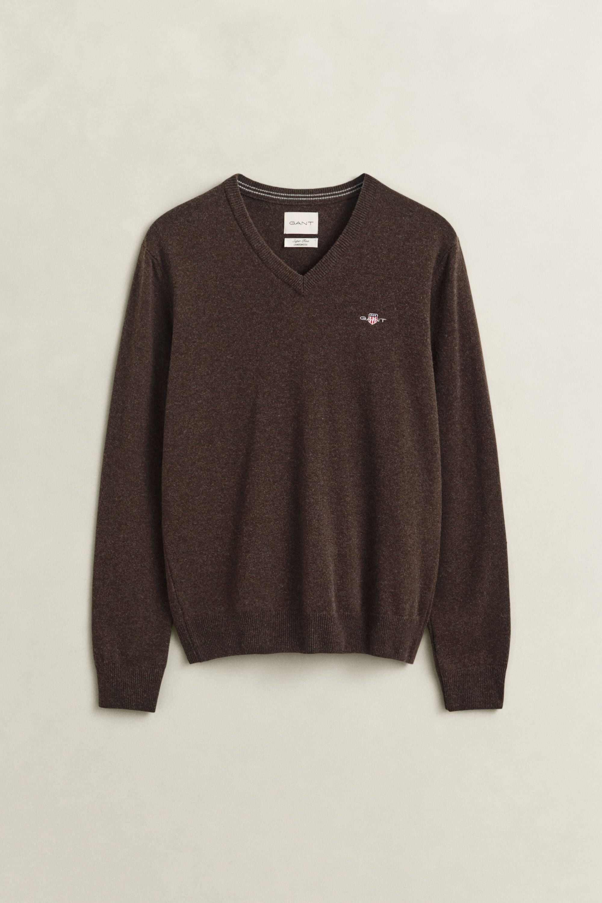Pullover com decote em V em lã