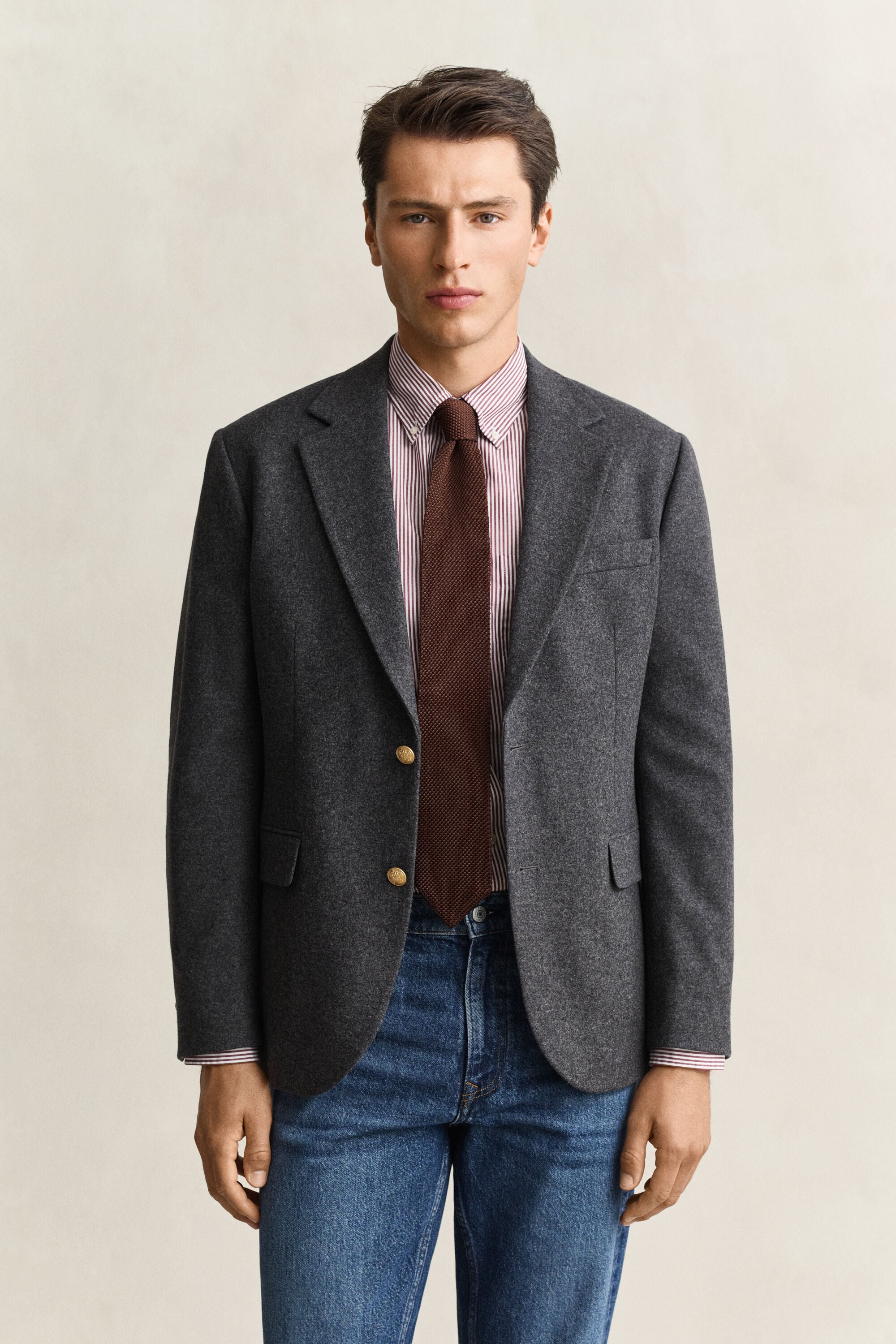 Blazer Club em lã e flanela Classic