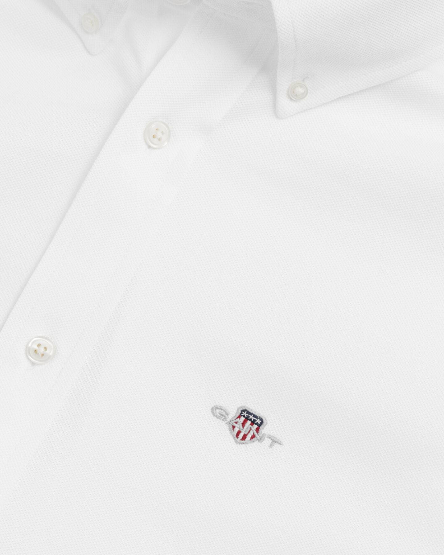 Camisa em algodão piqué e jersey regular fit