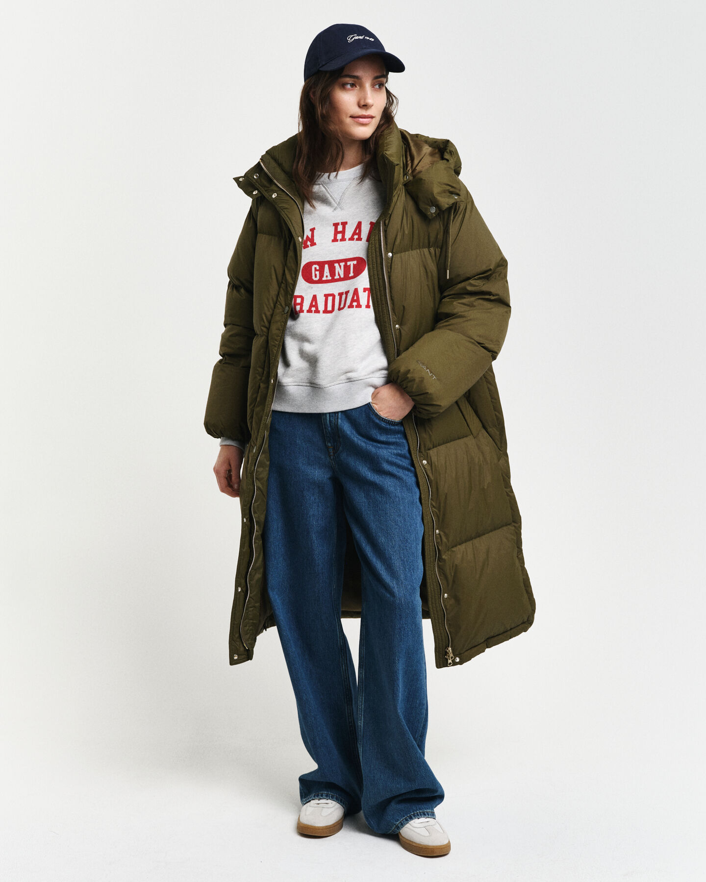 Sobretudo de penas comprido