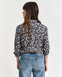 Camisa em voile de algodão com estampado Floral regular fit