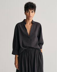 Camisa Popover &agrave;s riscas Seersucker relaxed fit