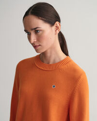 Pulover com decote redondo de algod&atilde;o Icon G