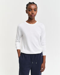 Camisola de malha fina com decote redondo