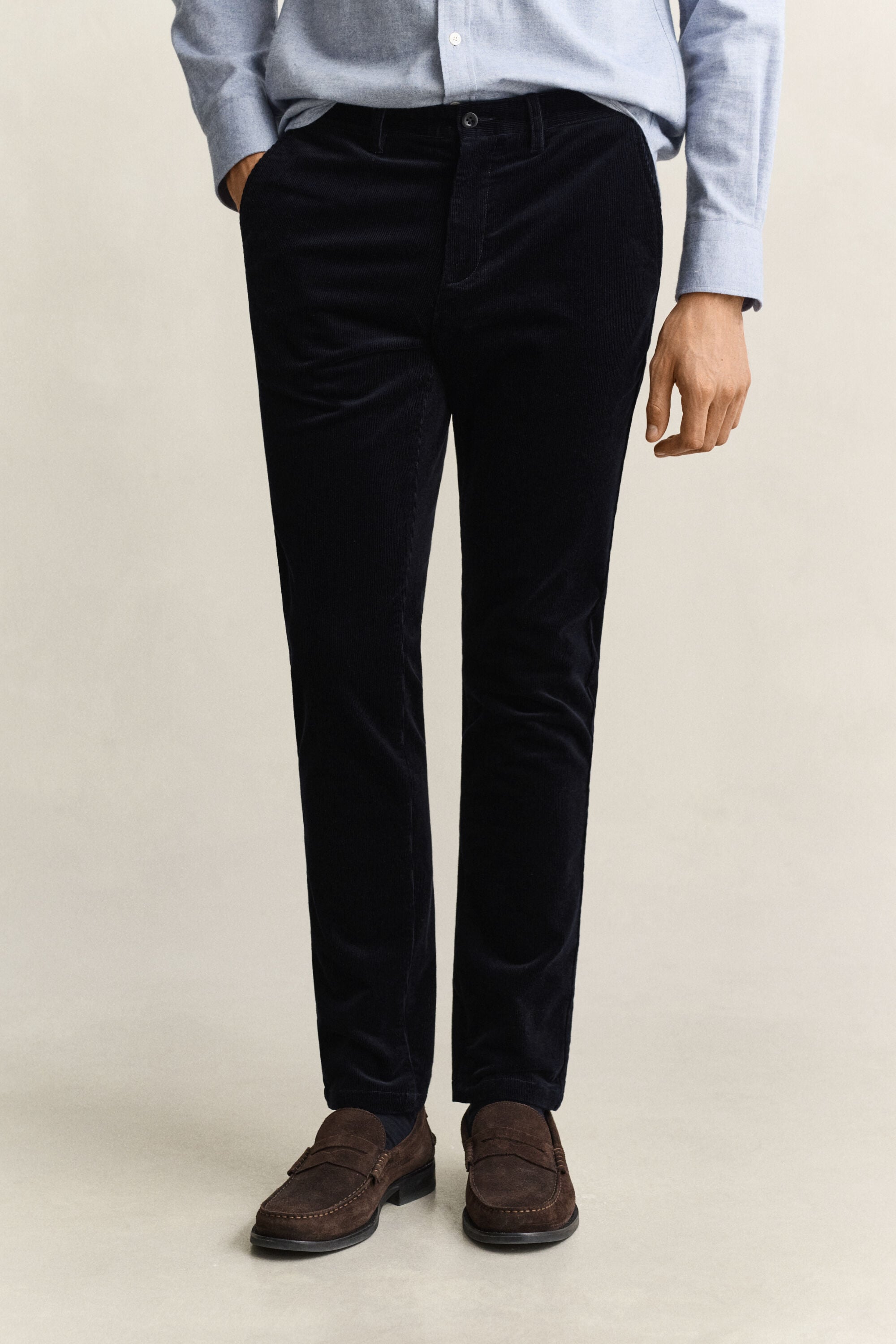 Calças chino de bombazina slim fit