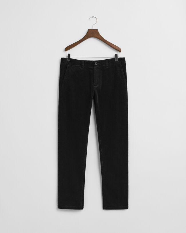 Calças chino em bombazina slim fit