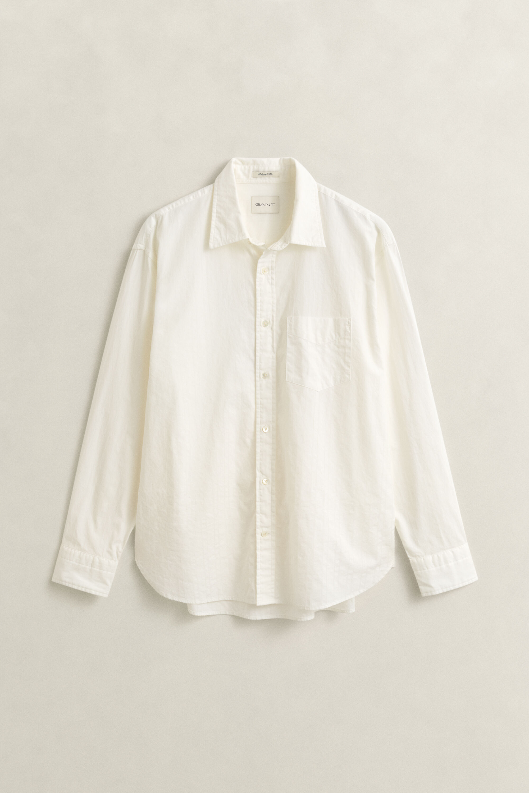 Camisa às riscas Dobby relaxed fit