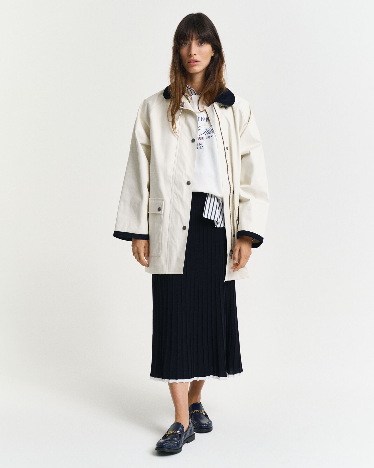 Casaco Sailing com colarinho Contrast