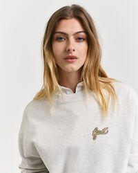 Sweatshirt com decote redondo Script Graphic