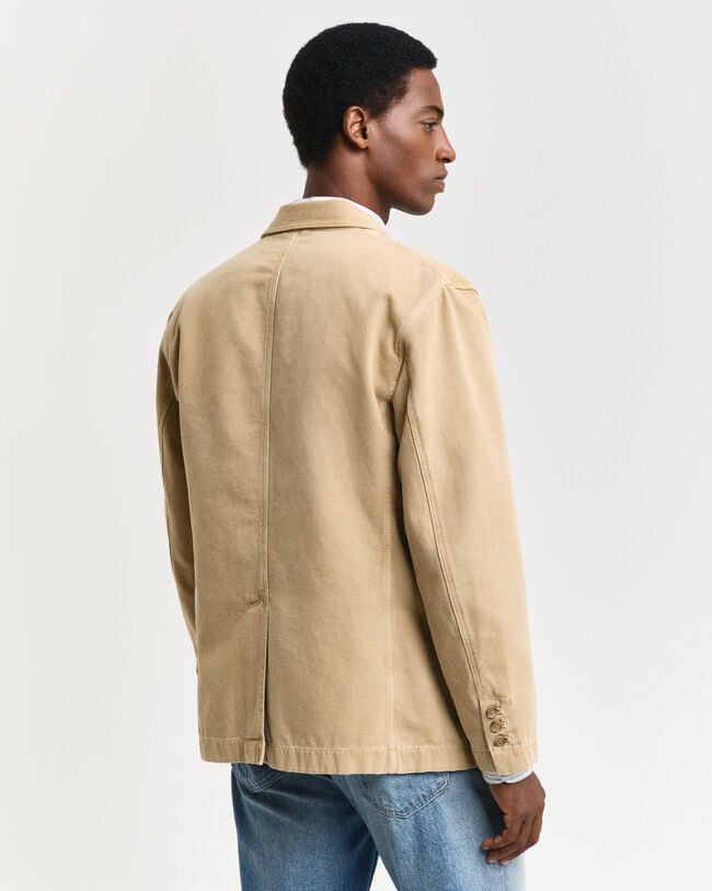 Blazer em lona relaxed fit