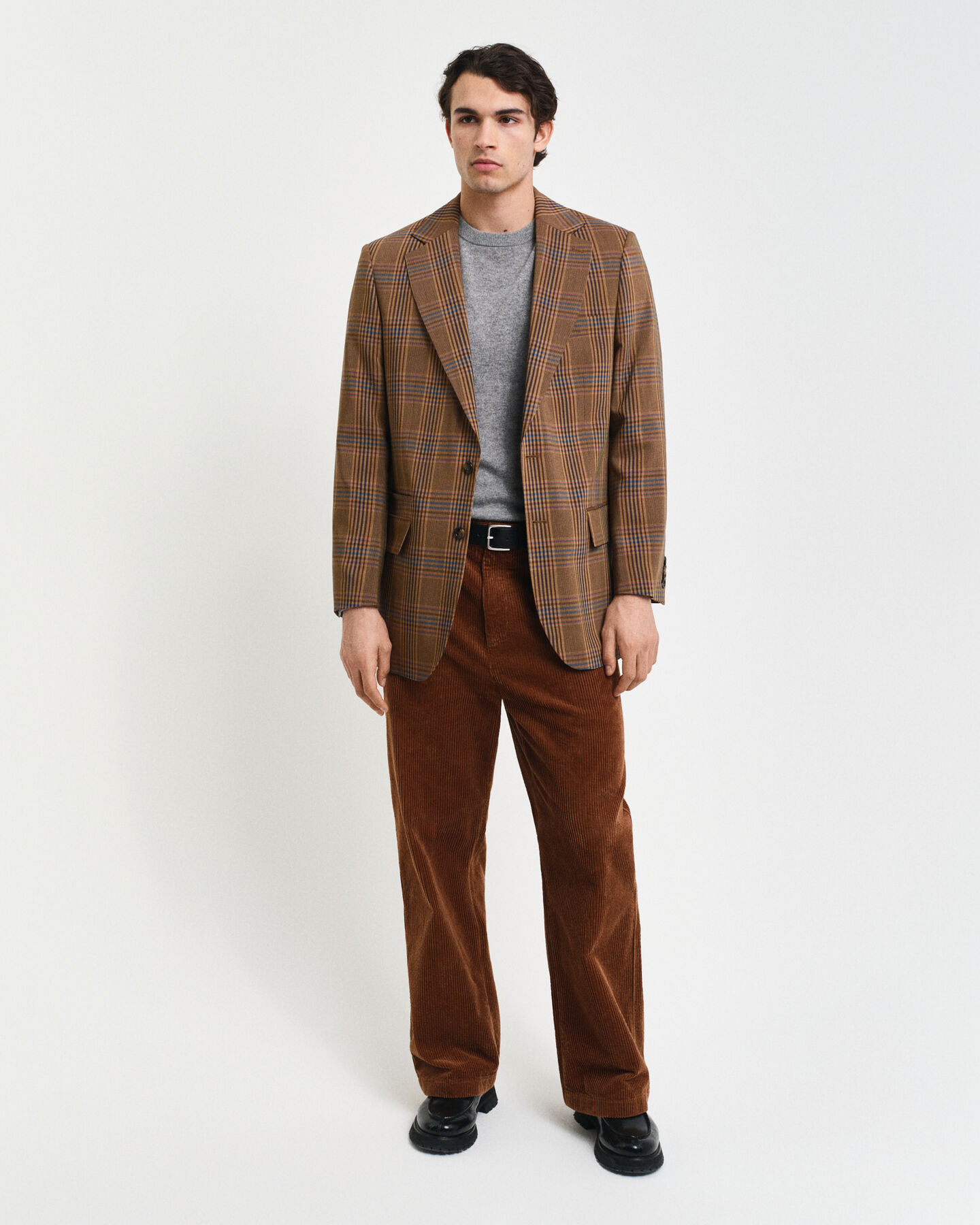 Camisola de malha com decote redondo em caxemira