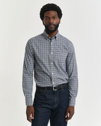 Camisa em sarja gingham regular fit