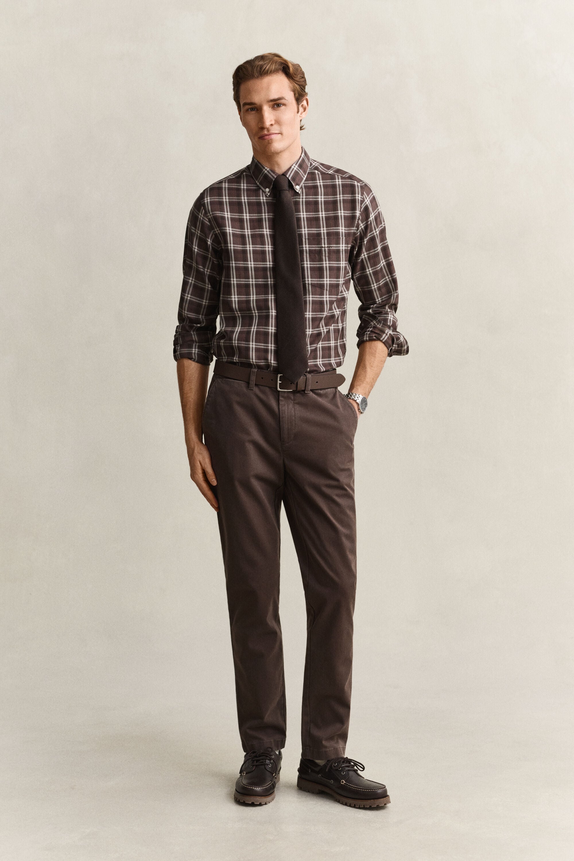 Calças chino confortáveis slim fit