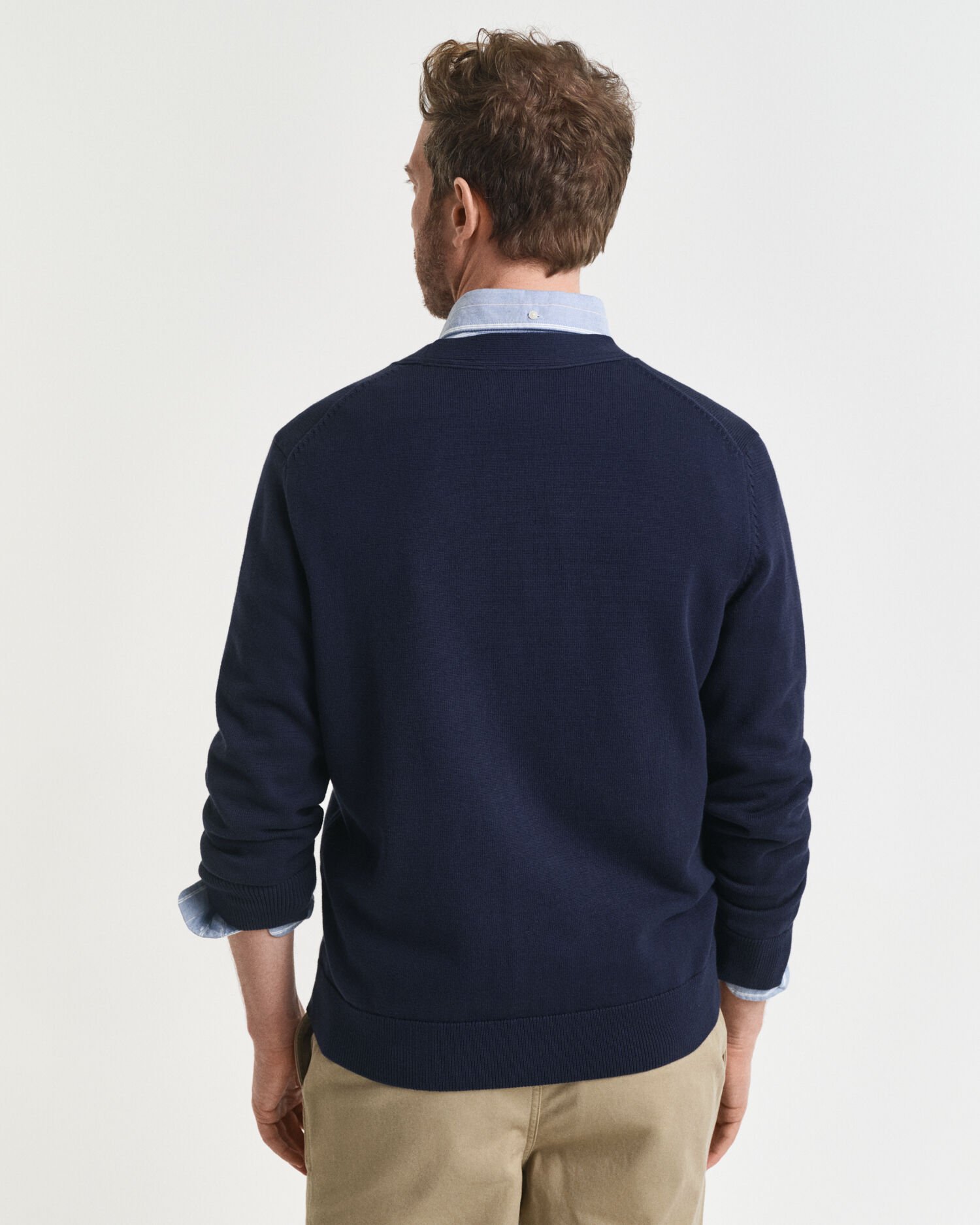 Casaco de malha de algodão informal