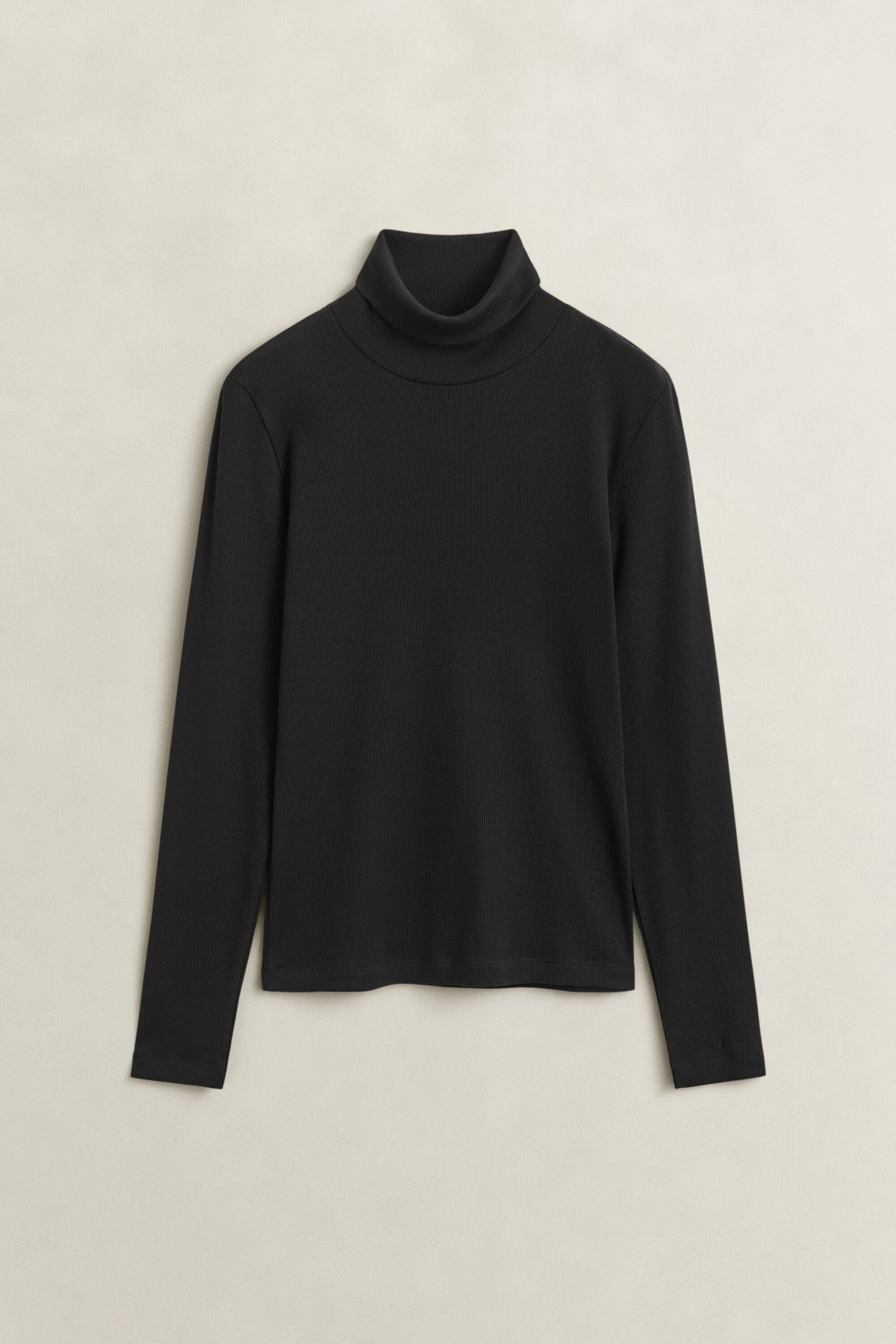 Camisola de gola alta canelada