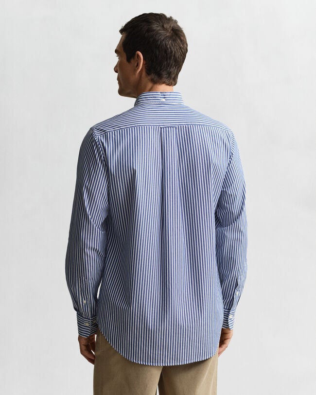 Camisa em popelina às riscas Classic regular fit