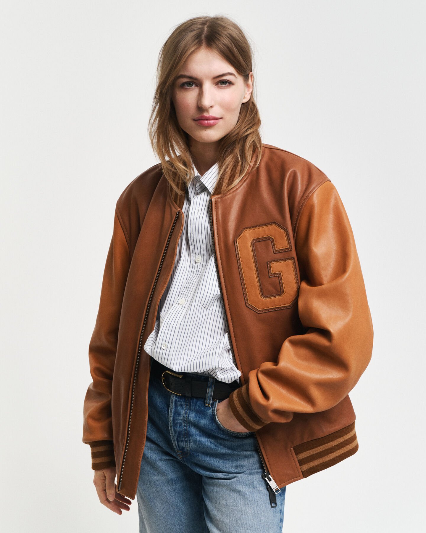 GANT Varsity Jacket em pele