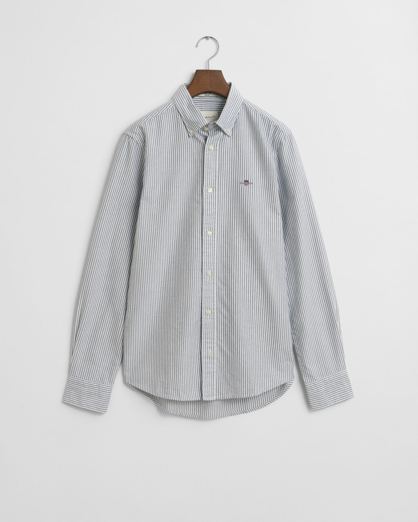 Camisa Oxford clássica com riscas finas slim fit