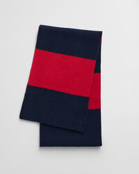 Cachecol de malha às riscas